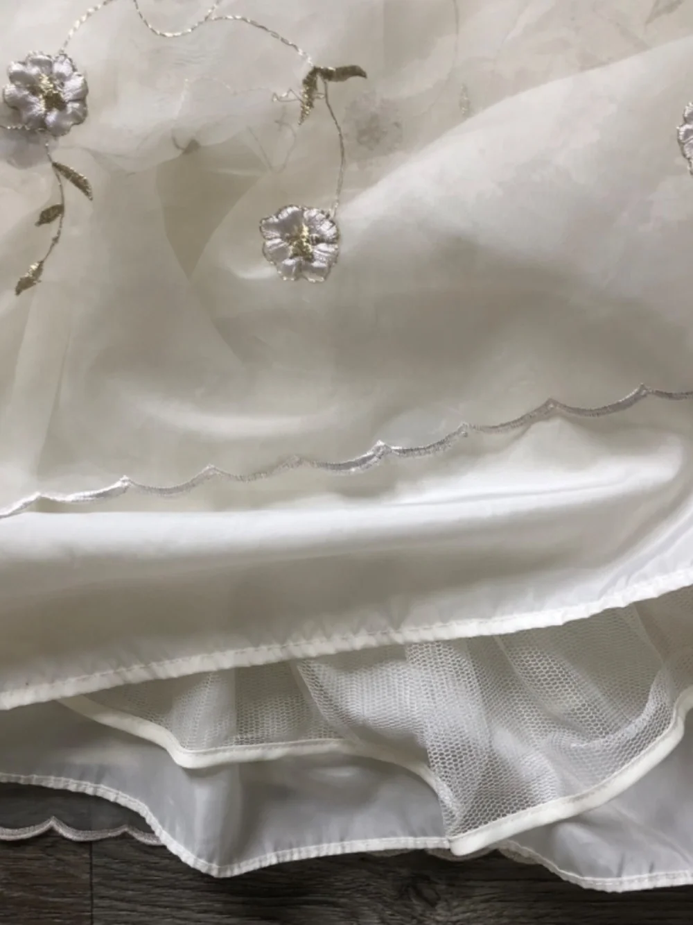 Cream and gold George fancy girls dress 6x